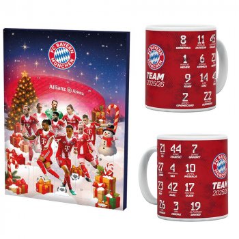 Schoko Adventskalender 2025 53963 + Tasse Signature 2025/26 54673 FC Bayern München