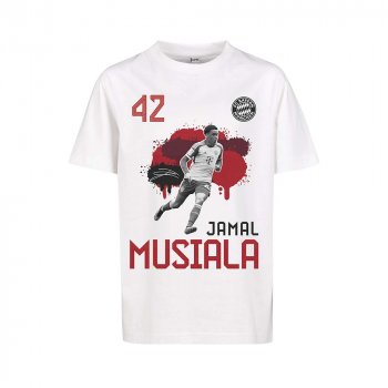 Kinder T-Shirt Musiala weiß FC Bayern München