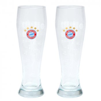 Weißbierglas 2er Set Erfolge FC Bayern München
