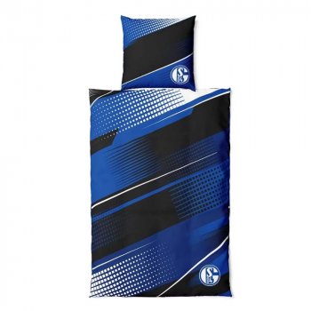 Bettwäsche schwarz blau 22569 FC Schalke 04