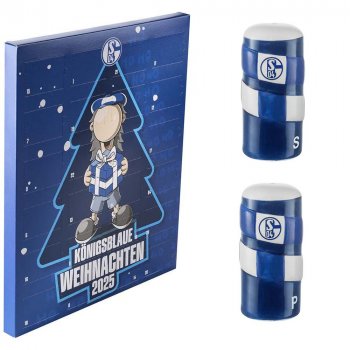 Schoko Adventskalender 2025 23045 Salz- und Pfefferstreuer 24133 FC Schalke 04