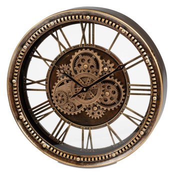 Antike Wanduhr 46 cm Metall 676337 formano