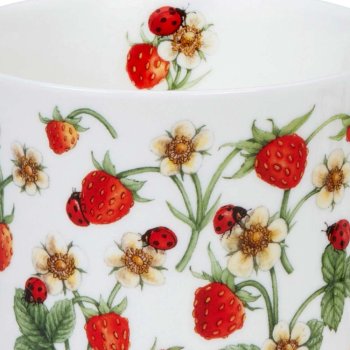 Preview: Detailansicht DUNOON Becher Cumbrae Dovedale Erdbeeren 0,45l Porzellan 292100 formano