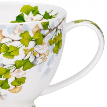 Preview: Henkel von Becher Skye Gingko gold 0,45l Porzellan 291011 DUNOON