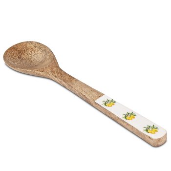 Preview: formano Salatbesteck Salatlöffel mit Zitronen-Dekor aus Mango-Holz 618795