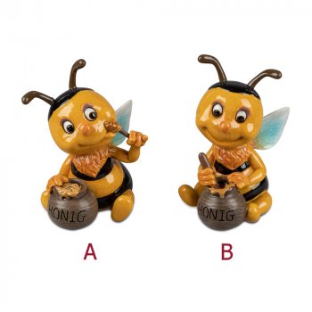 Biene mit Honigtopf 13 cm handbemalt formano