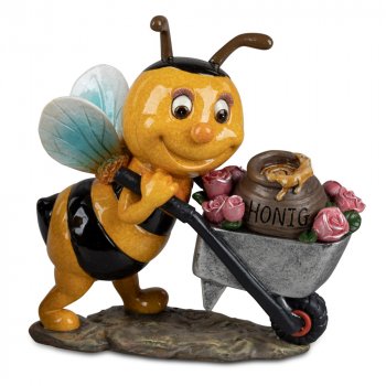 Biene mit Karre 16 cm handbemalt formano