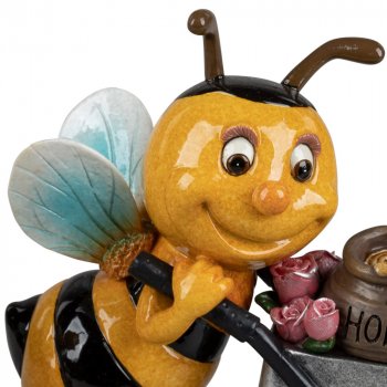Detailansicht Biene mit Karre 16 cm handbemalt 796400 formano