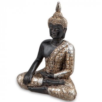 Buddha 13 cm antik-gold sitzend Bhumisparsa Mudra 747273 formano