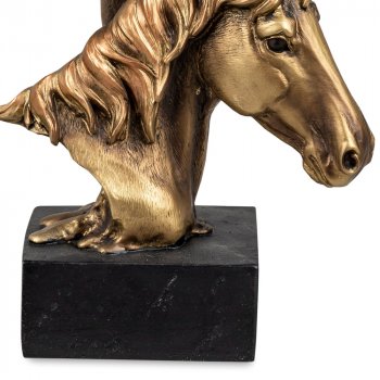 Sockel Pferd 24 cm Antik-Gold 772367 formano