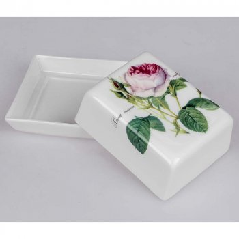 Detailansicht Butterdose 15,5 cm Redoute Roses Porzellan 966957 Roy Kirkham