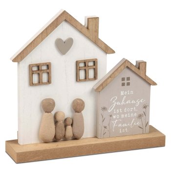 Deko-Haus 22 cm Holz Kunststein-Figuren 689627 formano