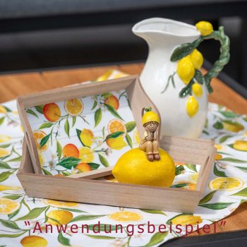Preview: Krug 21 cm mit Zitronen-Relief aus weiß-glasiertem Porzellan Werbefoto 701541 formano