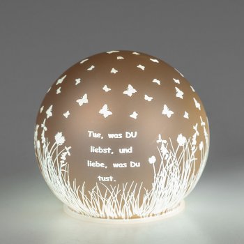 Deko-Kugel 10 cm orange Tue was Du liebst 809568 formano