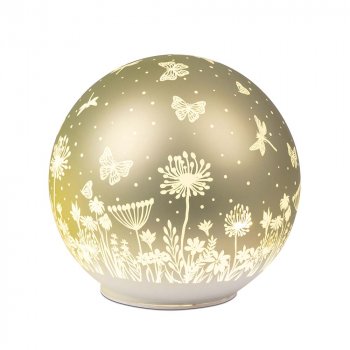 Deko-Kugel 15 cm aus mattem Farbglas mit LED-Licht 816399 formano