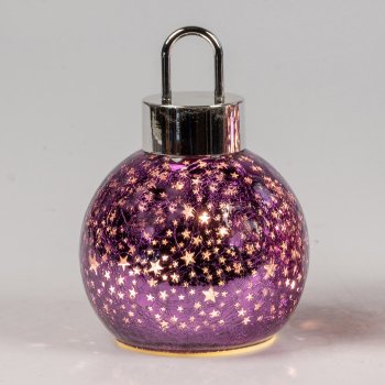 Deko-Kugel 16 cm Royal Plum LED-Licht 750891 formano