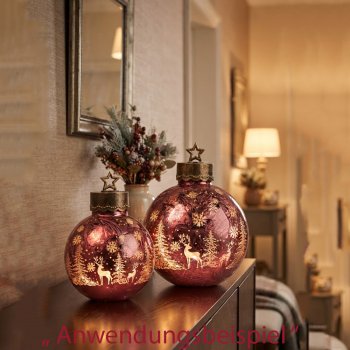 Preview: formano Frosty Deko-Baum 25 cm Wild Berry LED4-Licht 25 cm 818089 Werbefoto