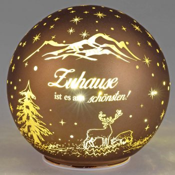 Deko-Kugel 15 cm Zuhause ist es Led-Llicht 896582 formano