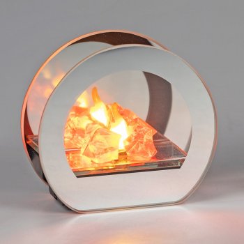 Deko-Licht 11 cm Spiegelfeuer mit LED-Licht aus Glas 812230 formano