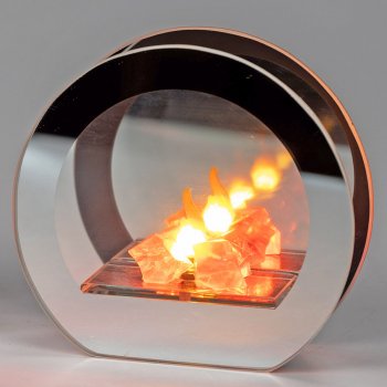 Deko-Licht 14 cm Spiegelfeuer mit LED-Licht aus Glas 812247 formano