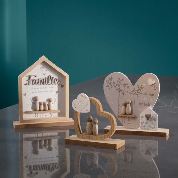 Preview: Herz auf Fuß Holz + Metall Werbefoto 587671 formano