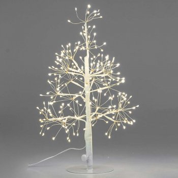 Deko-Tanne 45 cm weiss 240 LED 635532 formano