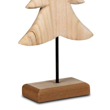 Preview: Detailansicht Deko-Baum 27 cm aus Holz Metall 544292 formano