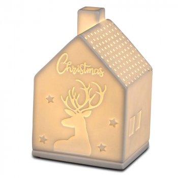 Haus 15 cm Christmas Porzellan LED-Licht 787255 formano