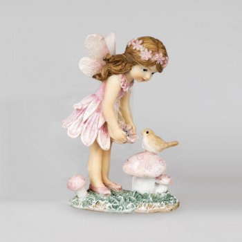 Figur C Mini-Elfe mit Vogel Pastellfarben 794048 formano