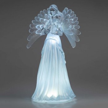 Engel betend 50 cm aus Acryl+Fiberglas mit LED-Licht 506085 formano