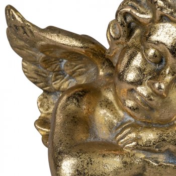 Engelbüste 25 cm Detailansicht Flügel Antik-Gold 785978 formano