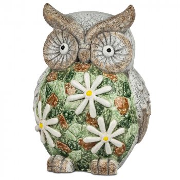 Eule 31 cm Mosaik-Blume 742223 formano