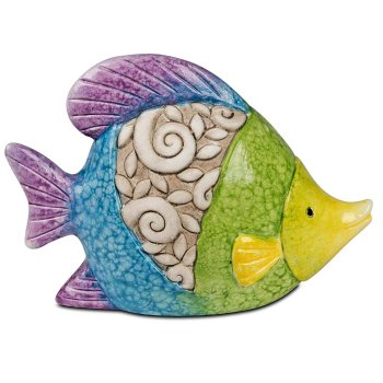 Preview: Fisch A 14 cm Sommerfarben Keramik 705808 formano
