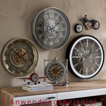 Preview: Antike Wanduhr 46 cm Metall Werbefoto 676337 formano