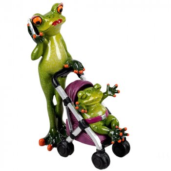 Frosch Buggy Mutter mit Kind hellgrün formano