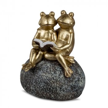 Froschpaar 16 cm Stone - Gold formano
