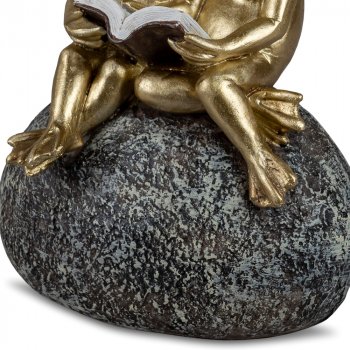 Detailansicht vom Froschpaar 16 cm Stone - Gold 736314 formano