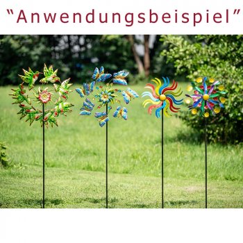 Preview: Gartenstecker Windrad Spirale 23/107 cm Metall Werbefoto 571397 formano