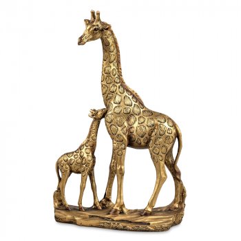 Giraffenpaar 29 cm antik-gold 772411 formano