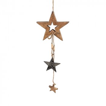 Hänger Sterne 40 cm aus Mango-Holz 510259 formano