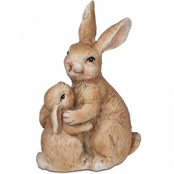 Preview: Hase mit Kind 9 cm A naturfarben 700810 Ostern formano