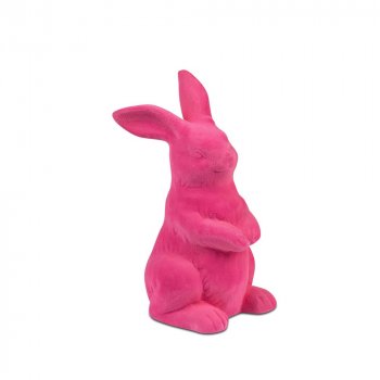 Hase sitzend 15 cm pink Trend-Flock Ostern 703613 formano
