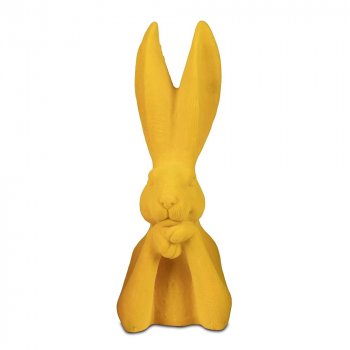 Preview: Hasenbüste 30 cm gelb Trend-Flock Ostern 708724 formano