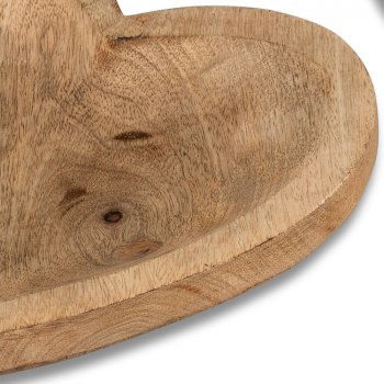 Herzschale 21 cm Mango-Holz Draufsicht 509727 formano