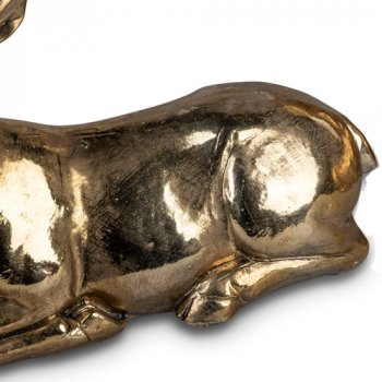 Rücken vom Hirsch liegend 29 cm Vintage Gold 740519 formano