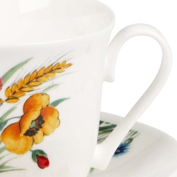Preview: Henkel an der Roy Kirkham Jumbotasse mit Unterteller 450 ml Provencale aus Fine Bone China Porzellan 297146 formano