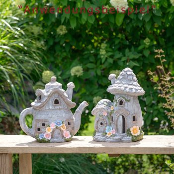 Preview: Kanne als Haus 40 cm mit Solarlicht wetterfest Werbung 702326 formano