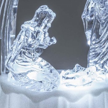 Preview: Krippe 18 cm Maria mit LED-Licht aus Acryl 506276 formano