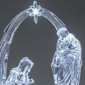 Preview: Krippe 18 cm Josef mit LED-Licht aus Acryl 506276 formano