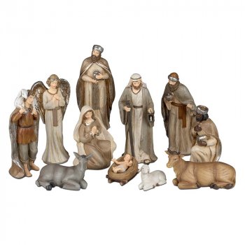 Krippenfiguren 11-teilig Kunststein 718273 formano